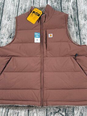 Carhartt OV5607-W Vest Womens XL Nutmeg Reversible Sherpa Rain Defender NWT